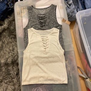 2 American Eagle Strappy Tank Tops Size L